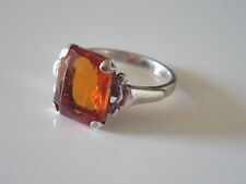 Alter Silber Ring m. orange