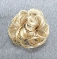 TOP Haarteil - Haarband  Zopfgummi  Perücke Scrunchie heller Blond Mix Haargummi