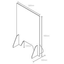 Schutzscheibe Spuckschutz Acrylglas Durchreiche Thekenaufsatz Plexiglas NEU *