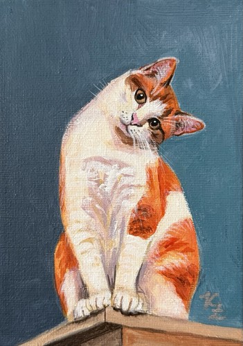 Original gemälde katze acryl - katze,