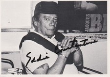 EDDIE CONSTANTINE Original Autogramm signierte Postkarte Top Portrait