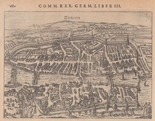 Zürich Original Kupferstich