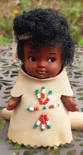 Trachten Puppe - Indianerin - klein 10 cm - Kleid echtes Leder -Souvenir Sammler