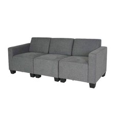 B-Ware Modular 3-Sitzer Sofa Couch Moncalieri grau
