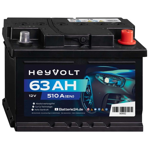 Heyvolt 63ah autobatterie - 63ah,