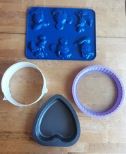 Backformen-Set: Silikon & Metall Zenker Disney Mickey Maus  Herzform Tarteform