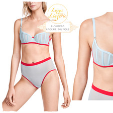 ELSA BRA Wolford 75B  light aquamarine star ruby BH Stäbchen Design Transparent