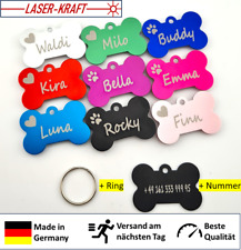 HUNDEMARKE Knochen mit Gravur - beidseitig -  NEU - BESTER PREIS