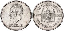 Weimarer Republik 5 Mark 1932 F Goethe - selten fast vz  120949