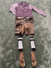 Tracht Set Krachlederne Lederhose (52) Hemd (L) Weste (52) Loferl FlipFlops (44)
