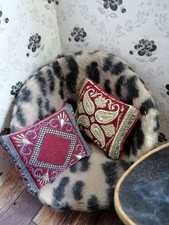 2-teilig.Miniatur-Brokat-Kissen-Set  Puppenstube 1:12,Handarbeit