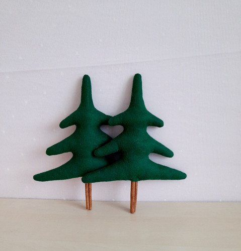 Tannenbaum 2er set - , 17x22cm