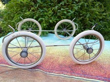 Alter DDR Puppenwagenräder Gestell