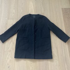 * OUI SET URBAN DELUXE * Wollmantel Kurzmantel Jacke Wolljacke * grau * Gr. 36 