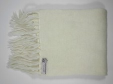 langer woll schal 100 % pure wool scotland schottland 180 x 23 cm beige weiss