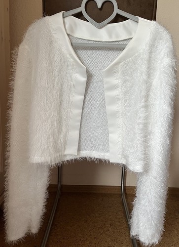 Brautjacke ivory ungetragen - brautjacke, ivory,