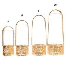 Luna Hookah Kohlekorb für Shisha Wasserpfeife Naturkohle Gold Silber Größe S-XL