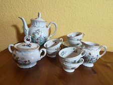 1931-45 Mitterteich Bavaria 15-tlg. Kernstück + 6 Tassen/Untertassen Goldrand