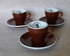 ACF Espressotasse mit Untertasse Espresso Tasse Tulpe braun Supermiscela mocambo