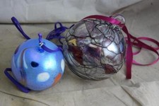 2 X schöne Glas Kugel eine evtl. Eisch