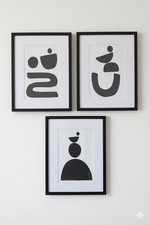 Black is Beautiful  3 Bilder im Rahmen 30x40 Poster LeGer Home by Lena Gercke