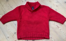 ❤️ Baby GAP Strick Pullover 92 Toddler 18-24 Mon. ? Wolle Kaschmir Rot wie NEU