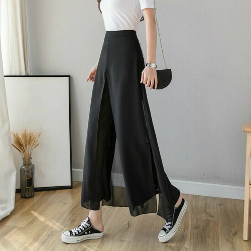 Damen chiffon split hose - damen,
