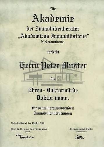 Diplom urkunde ehren doktor - ehren,