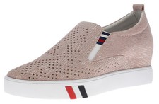 Damen Plateau Slipper Leder