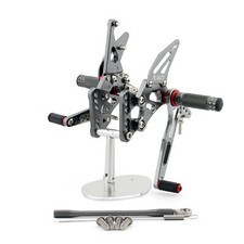 Fussrastenanlage Rearset Rear set Foot pegs Für Suzuki GSXR 1000 05-06 Gray