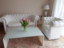 Gebrauchte chesterfield wildleder Couchgarnitur