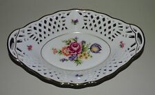 Bavaria Arabella Atelier Porzellan - Durchbruch Schale mit Blumendekor in oval