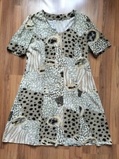 Luftiges Sommerkleid mit Ärmeln, Gr.42, Wildprint, Leo-/Afrika-Print