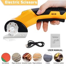 Elektrische Schere Akku Kartonschneider Stoffschneider Rollschneider Kabellose