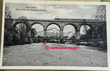 Traunstein Viadukt mit Dampflok Historische Eisenbahn AK ungelaufen