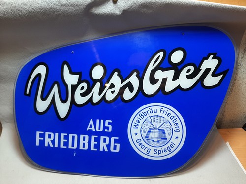 Glasschild weissbier aus - weissbier,