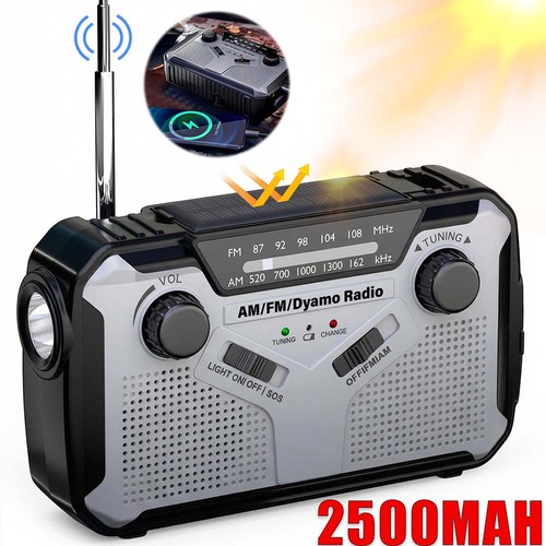 Radio solar 2500mah - radio,