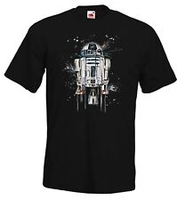 Youth Designz Herren T-Shirt R2D2 Logo Print Nerd Yoda Star Sterne Krieg Wars