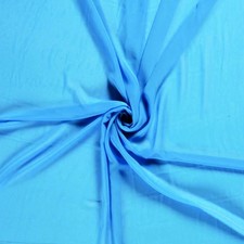 Chiffon Stoff Farbe Aqua