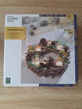 Adventskranz Kerzenhalter Weihnachten Advent 28 cm Echtholz