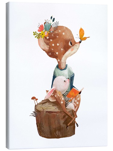 Leinwandbild lesefreunde eve - leinwandbild,