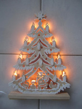 RATAGS Doppelschwibbogen Tannenbaum aus Holz mit Beleuchtung Erzgebirge mit OVP