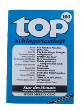 top Schlagertextheft Nr. 101 mit Star-Lexikon und farbiger Autogrammkarte