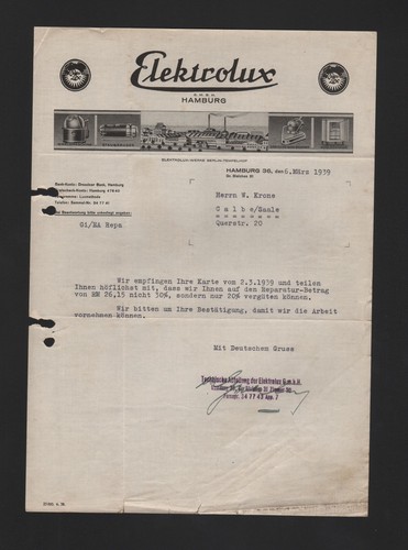 Hamburg brief 1939 - hamburg,,