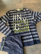 Pyjama Set dunkelblau Gr