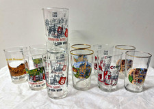 MOSEL: 14 x deutsche WEINPROBE/SCHNAPSGLÄSER 0,1L verschiedene Designs - VINTAGE GEBRAUCHT