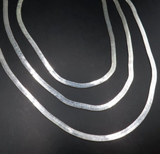 3 Reihige Kette Collier Silber