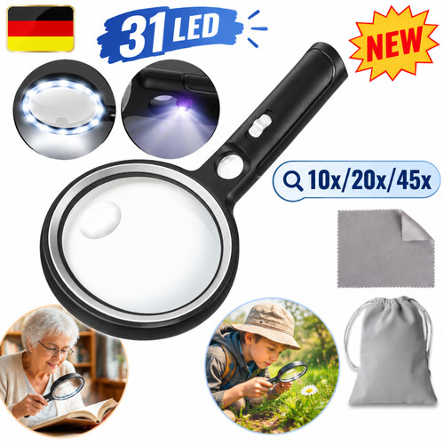 Lupe mit licht 10x - 10x, 45x