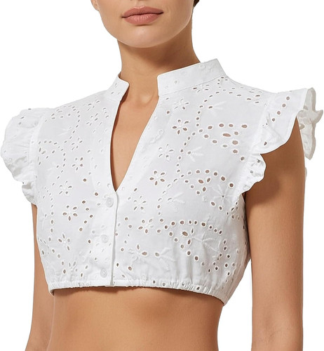 Damen dirndl bluse - damen, kurzarm