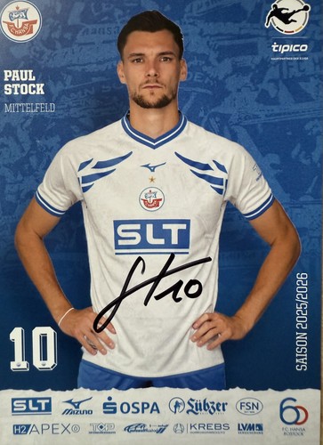 Autogrammkarte paul stock - paul,